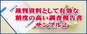 裁判資料として有効な精度の高い調査報告書サンプル１